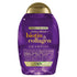 OGX Biotin Collagen Extra Strength Shampoo bottle for thick, voluminous hair, enriched with Biotin Collagen Shampoo.