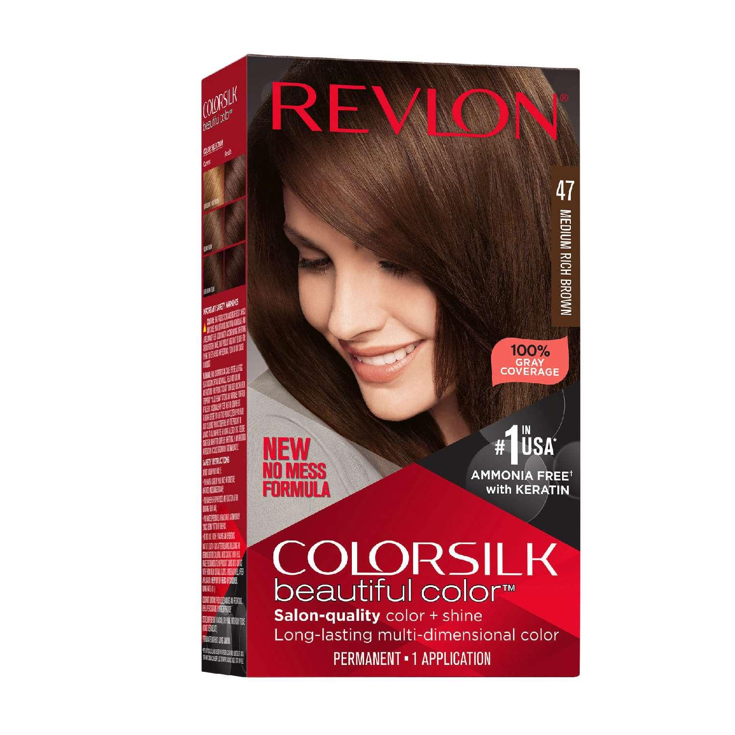 Revlon Colorsilk Hair Color 047 Medium Rich Brown by Color Silk