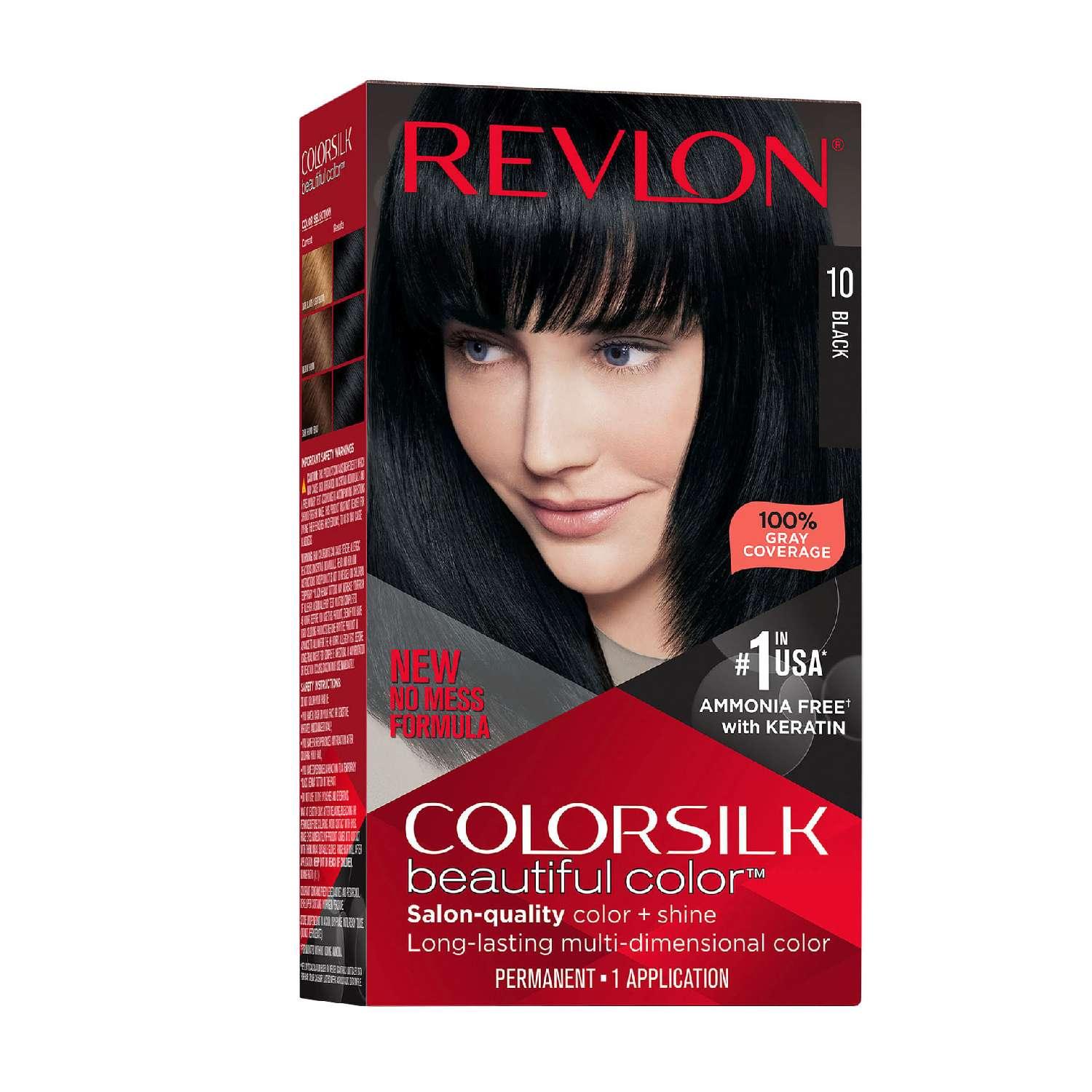 Revlon Colorsilk Hair Color 010 Black by Color Silk