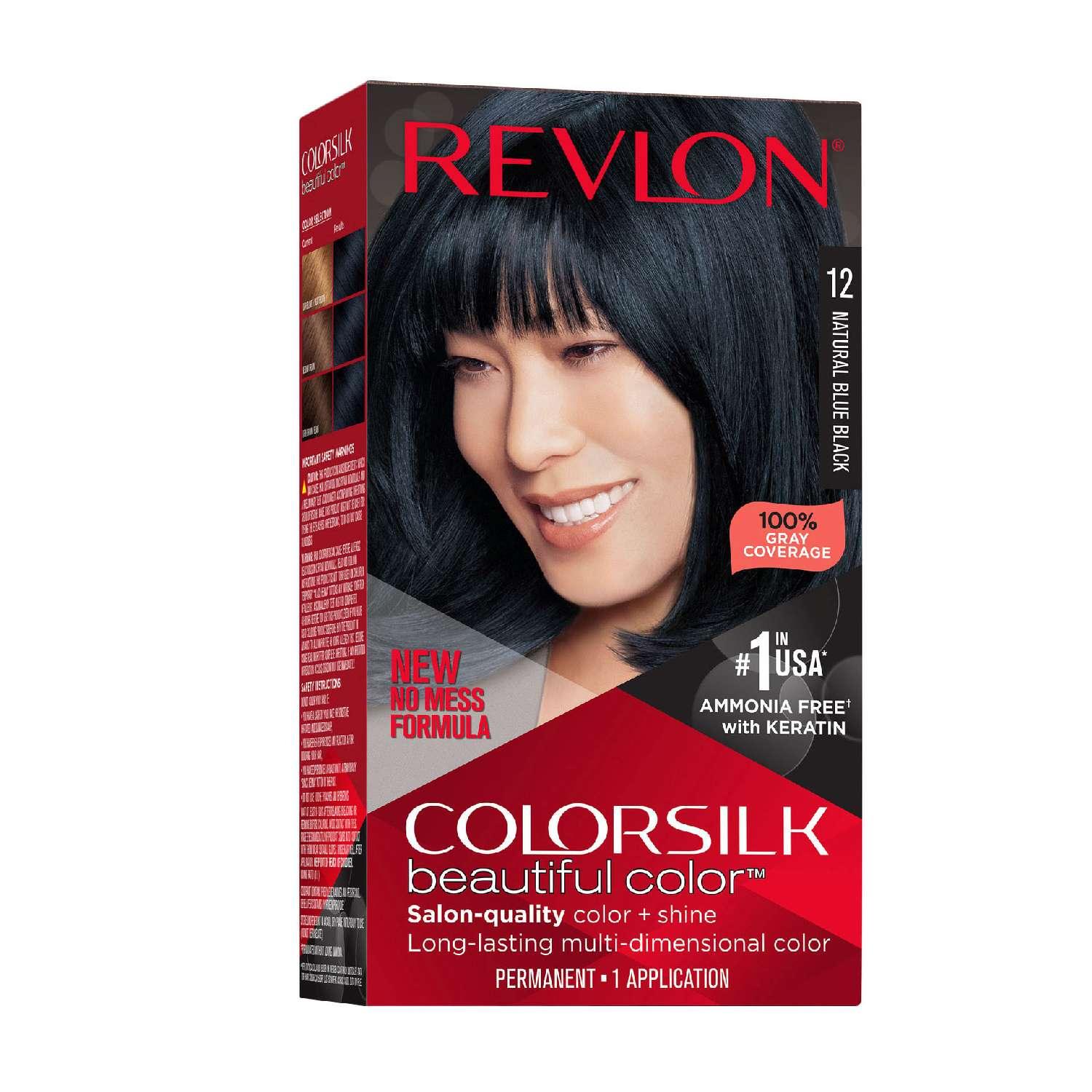 Revlon Colorsilk Hair Color 012 Natural Blue Black by Color Silk