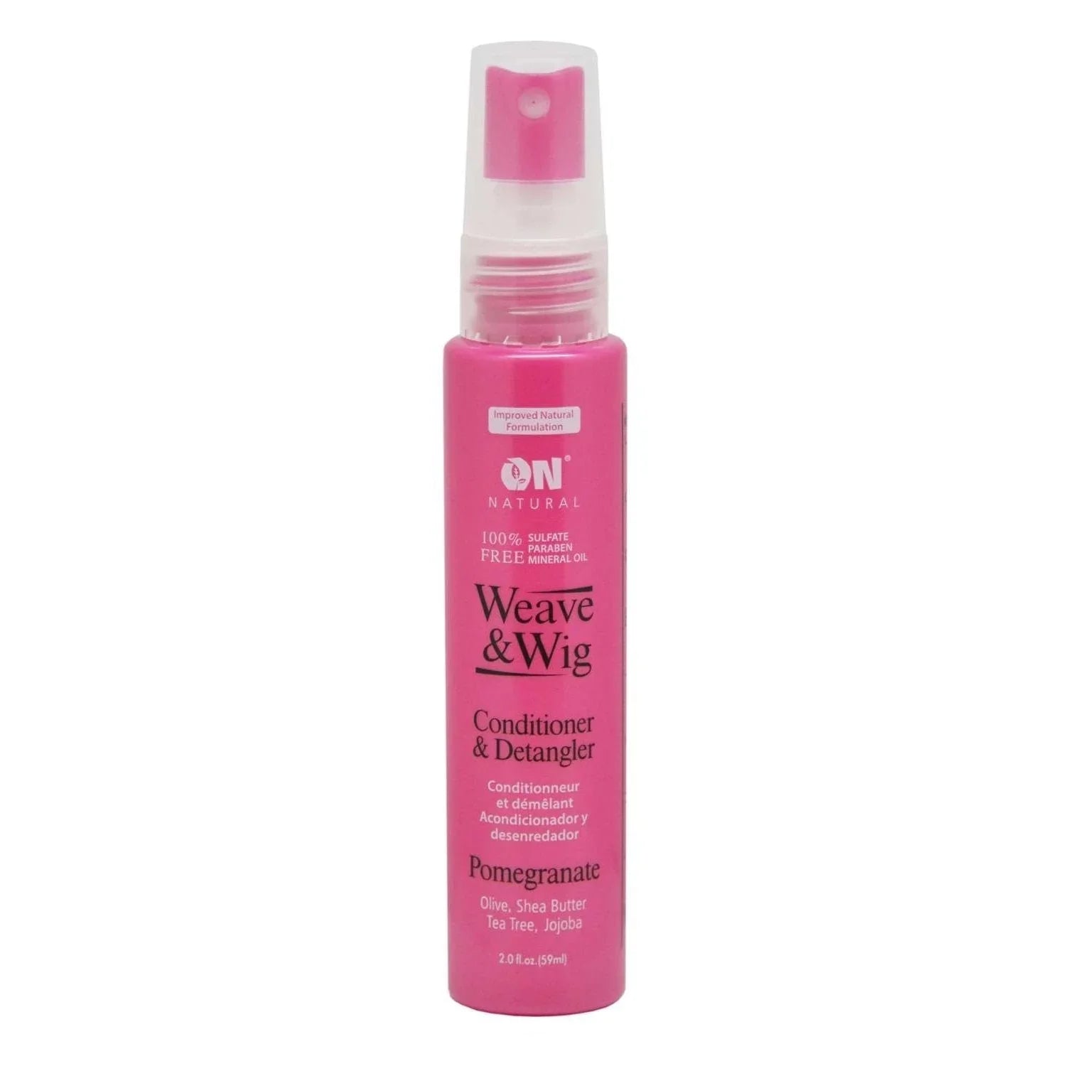 On Natural Weave Wig Pomegranate Conditioner Detangler for healthy soft curls, pomegranate conditioner for curly hair.