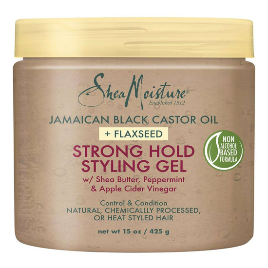 Shea Moisture Jamaican Black Castor Oil  Flaxseed Strong Hold Styling Gel