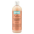 Shea Moisture Coconut Hibiscus Curl Shine Shampoo bottle for thick curly hair with silk protein and neem oil.