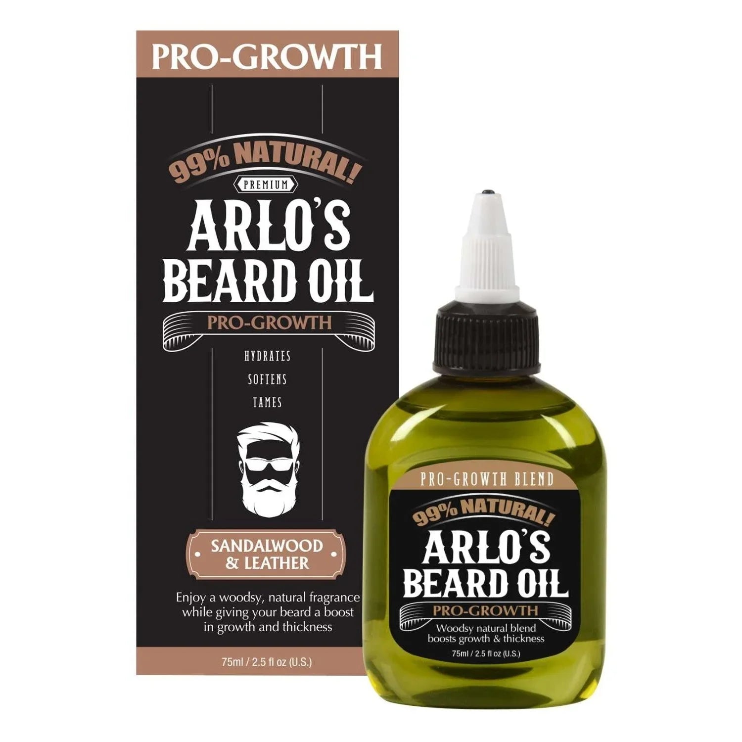 Arlos Beard Oil Pro Growth Sandalwood Leather 75 Ml by Arlos