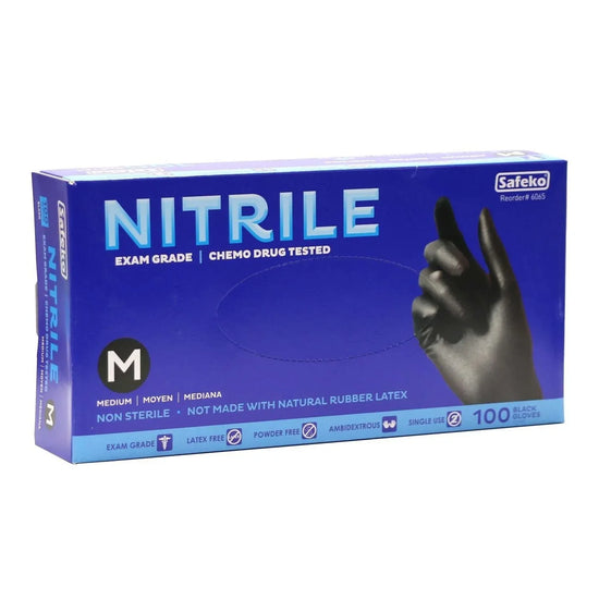 Safeko Nitrile Black Gloves Medium by Safeko