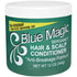 Blue Magic Bergamot Hair Scalp Conditioner in a jar, designed for nourishing and strengthening hair.