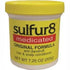 Sulfur-8 Medicated Hair Scalp Conditioner Original, a medicated scalp conditioner for dandruff in a yellow jar.