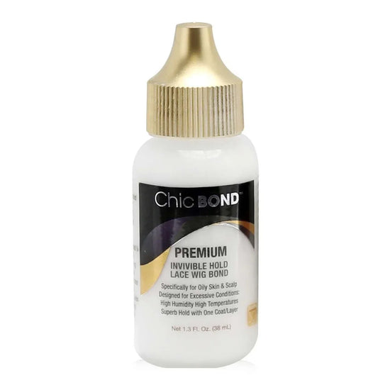 Chic Bond Premium Invisivle Hold Lace Wigs Bond for strong, water-resistant wig support, enriched with vitamin E and Aloe Vera.