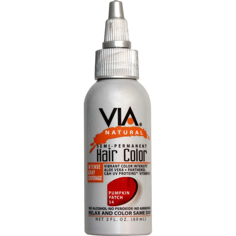 Via Natural Hair Color 034 Pumpkin Patch - natural hair color for dry brittle hair, moisturizing and conditioning formula.