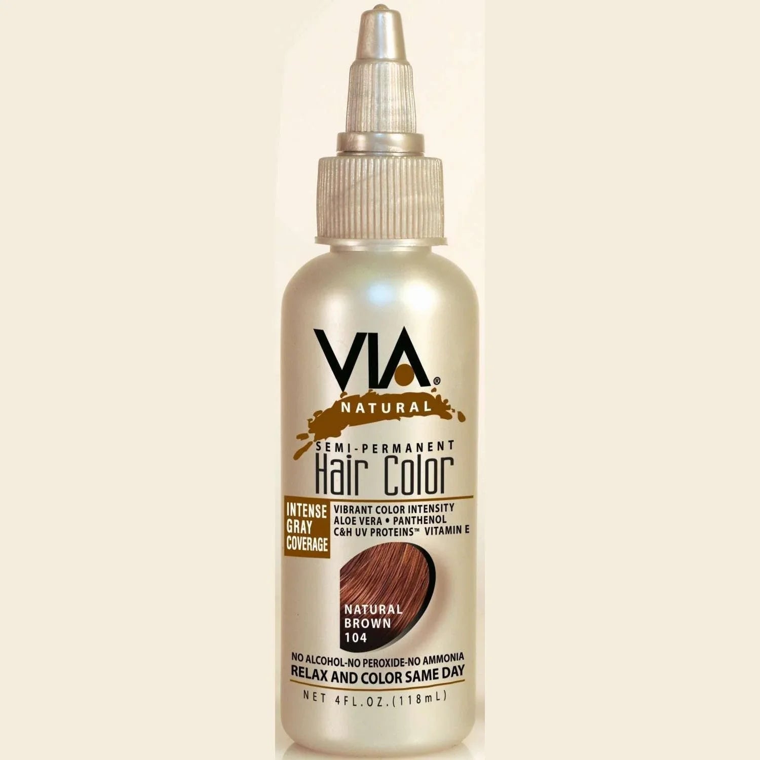 Via Natural Hair Color 104 Natural Brown by Via Natural