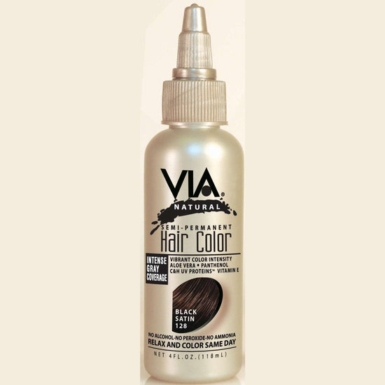 Via Natural Hair Color 128 Black Satin