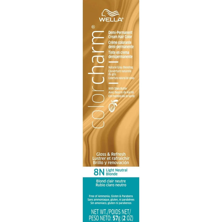 Wella Color Charm Demi-Permanent Cream Hair Color 8N Light Neutral Blonde by WELLA