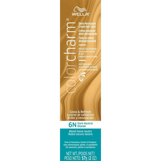 Wella Color Charm Demi-Permanent Cream Hair Color 6N Dark Neutral Blonde by WELLA