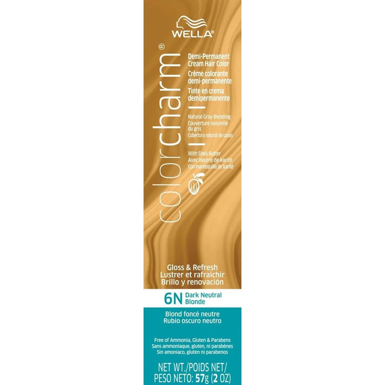 Wella Color Charm Demi-Permanent Cream Hair Color 6N Dark Neutral Blonde by WELLA