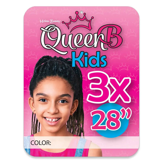 Queen B Kids 3X 28in Pre-Stretched Braids Synthetic Color 2
